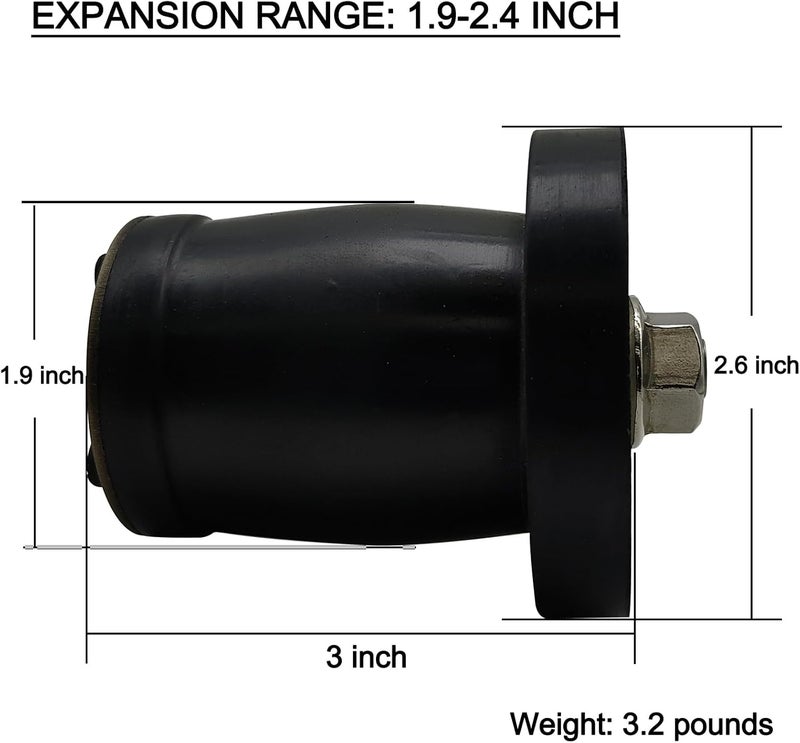 ROLING Pool scupper Plug，Mechanical Test Plug,Test Plugs for Plumbing,Drain cleanout Plug,Basement Sewer Drain Cap,Sewer Test Plug. (1.9-2.4 inch) - Image 4